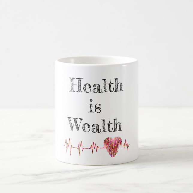 Taza De Café La salud es café rico (Centro)