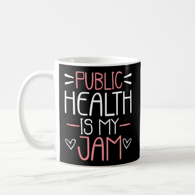 Taza De Café La salud pública es mi trabajador sanitario (Izquierda)