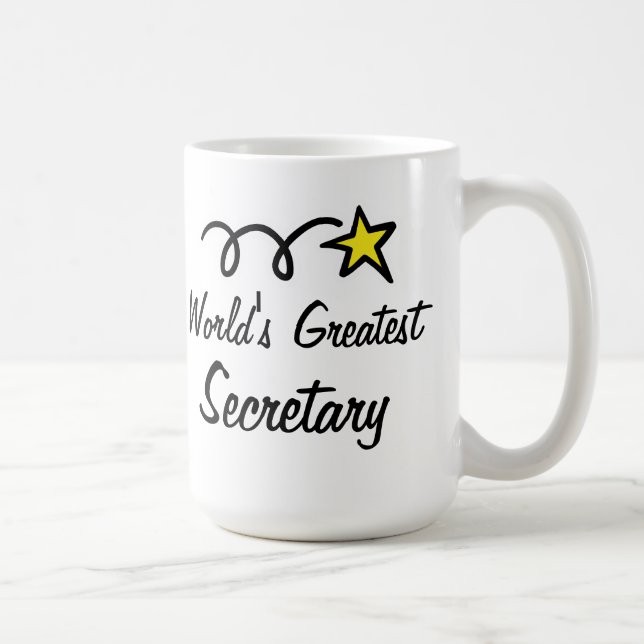 Taza De Café La secretaria más grande del mundo - regalo de la (Derecha)
