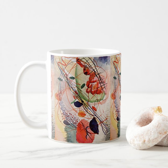 Taza De Café La serenidad de Aquarell de Wassily Kandinsky (Con donut)
