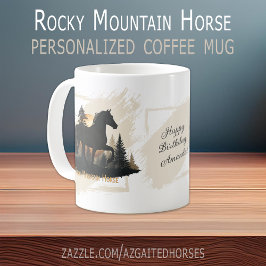 Taza De Café La silueta de caballo de montaña rusa personaliza