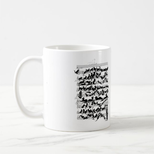 Taza De Café La sinfonía del vector del gato (Izquierda)