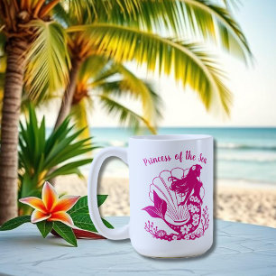 Taza De Café La sirena-princesa hawaiana del mar