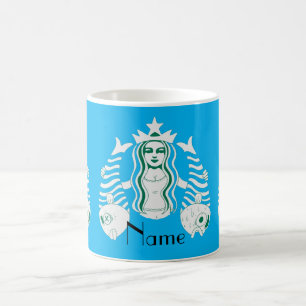 Taza De Café La sirena reina de la corona de las estrellas Thun