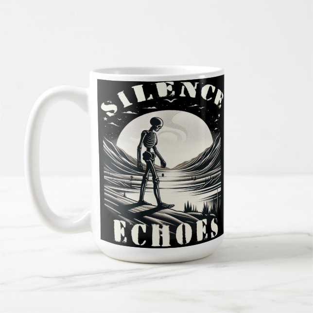 Taza De Café La soledad eterna: un esqueleto caminando (Izquierda)