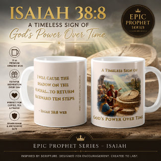 Taza De Café La sombra se mueve hacia atrás – Milagro Bíblico