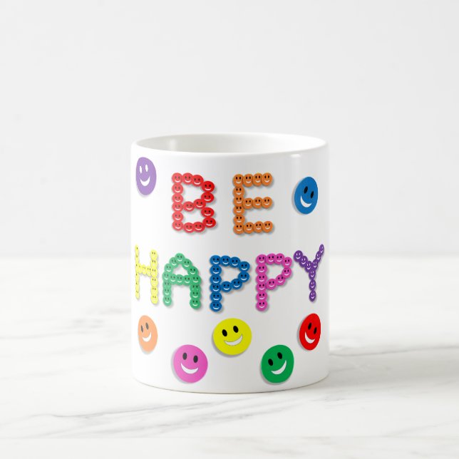 Taza De Café La sonrisa sea felicidad divertida de la diversión (Centro)