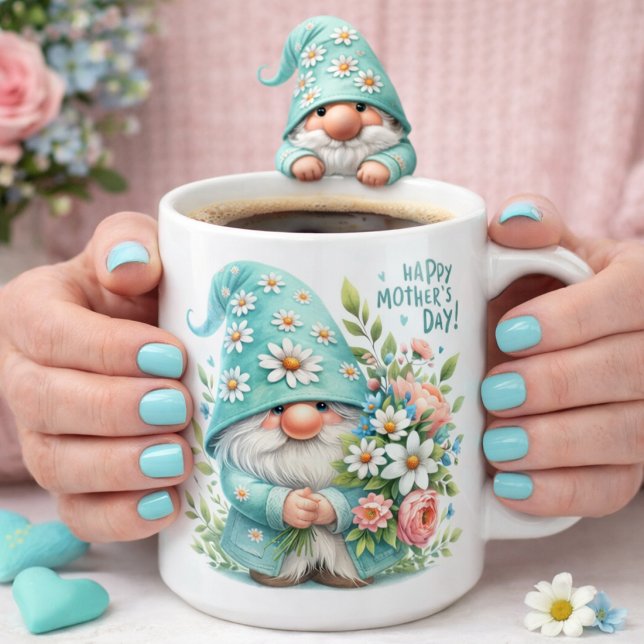 Taza De Café La Sorpresa Floreciente del Gnomo (Subido por el creador)