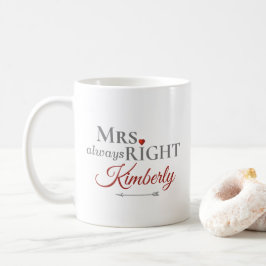 Taza De Café La Sra. Modern siempre Día de San Valentín Corazón