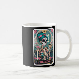 Taza De Café La tarjeta de mamá Skull Tarot Card Mom Skeleton D