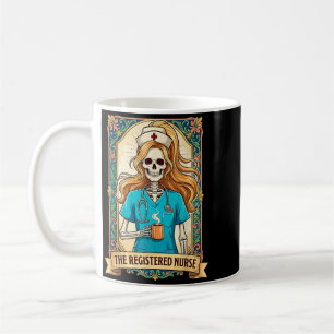 Taza De Café La tarjeta de tarot de enfermera registrada Bruja