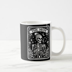 Taza De Café La tarjeta de tarot divertida de la madre esquelet