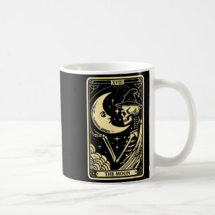 Taza De Café La tarjeta Moon Tarot Halloween Skeleton Witch Men