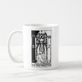 Taza De Café La tarjeta Tarot de la alta sacerdotisa