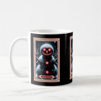 Taza De Café La tarjeta Tarot de Snowman