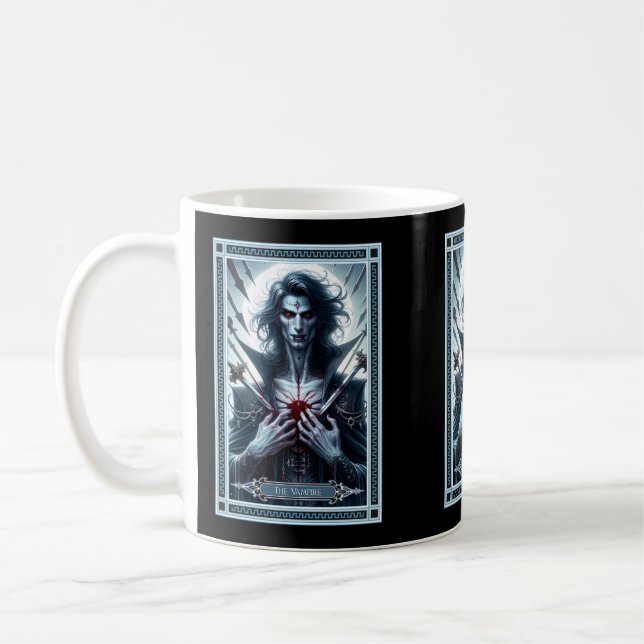 Taza De Café La tarjeta Tarot de vampiros (Izquierda)