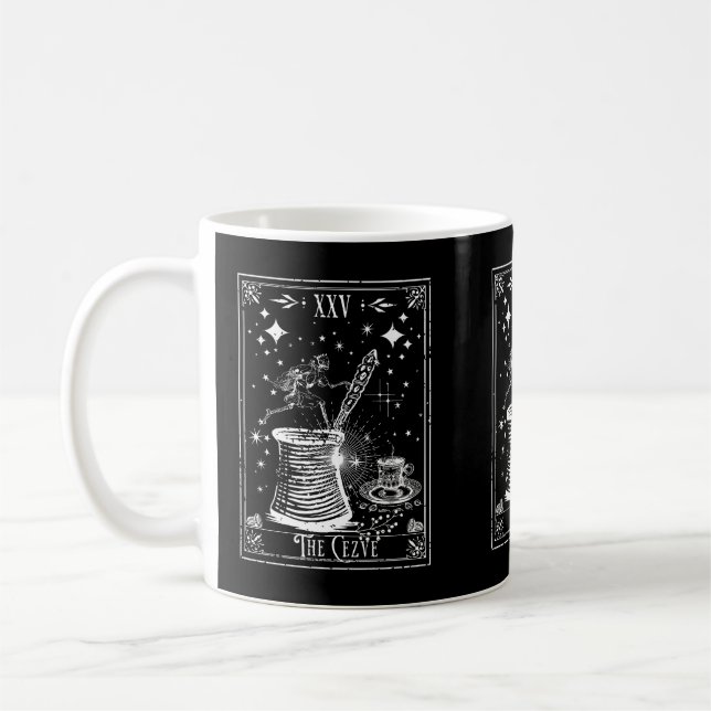 Taza De Café La tarjeta Tarot del café turco de Cezve (Izquierda)