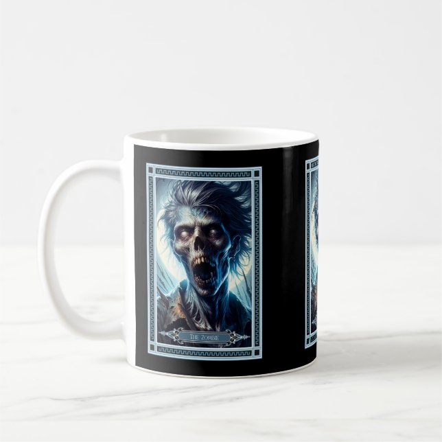 Taza De Café La tarjeta tarot zombie (Izquierda)