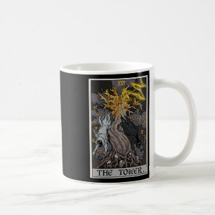 Taza De Café La Tarjeta Torre Tarot Árbol De Halloween De Vida