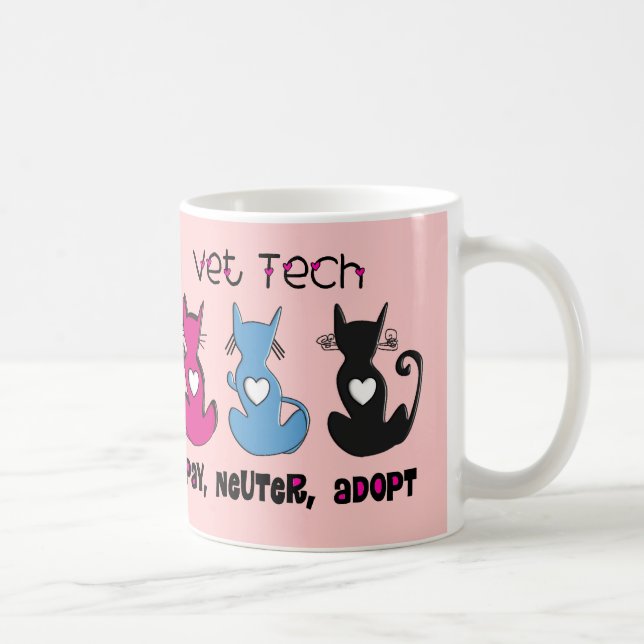 Taza De Café La tecnología del veterinario SPAY NEUTRAL ADOPTA (Derecha)