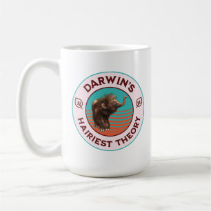 Taza De Café La teoría más peluda de Darwin Mamut lanudo lindo