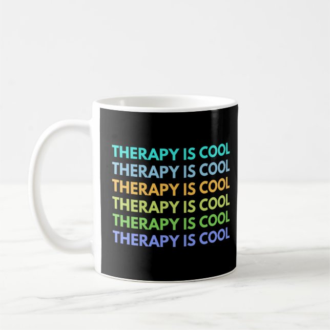 Taza De Café La Terapia Es Guay (Izquierda)