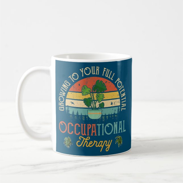 Taza De Café La terapia ocupacional vintage inspirada en la ter (Izquierda)