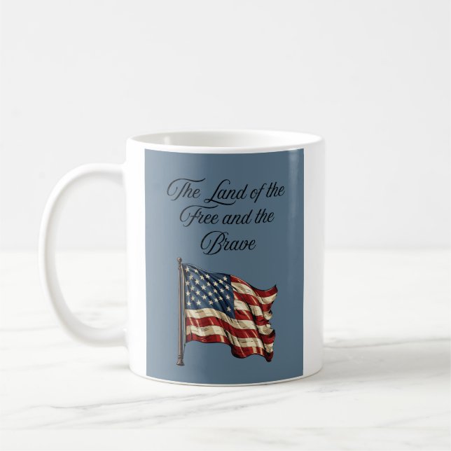 Taza De Café La tierra de los libres y los valientes (Izquierda)