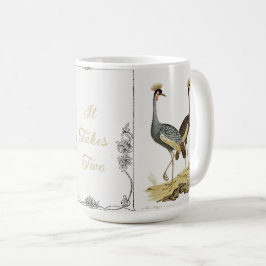 Taza De Café La tipografía de las aves gránulas lleva dos