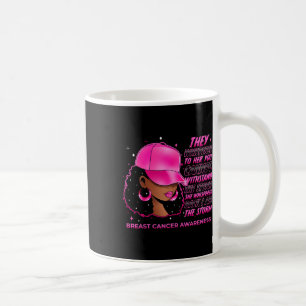 Taza De Café La tormenta Mujeres Negras Respira Cáncer de Mama 