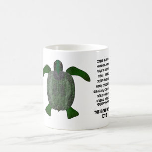 Taza De Café La tortuga de burbujas. (Chelonia anthropoceaenum)
