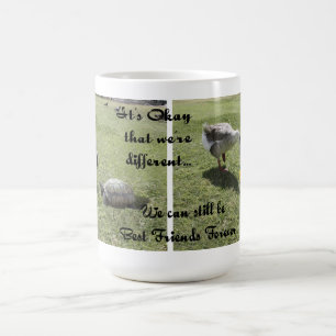 Taza De Café La tortuga y el ganso (con texto)