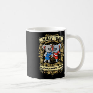 Taza De Café La tradición se une al poder: kickboxing y Muay Th