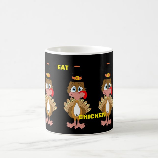 Taza De Café La Turquía del Acción de Gracias cómica (Centro)