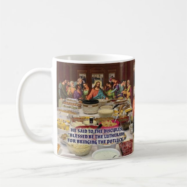 Taza De Café La última cena luterana Potluck  (Izquierda)