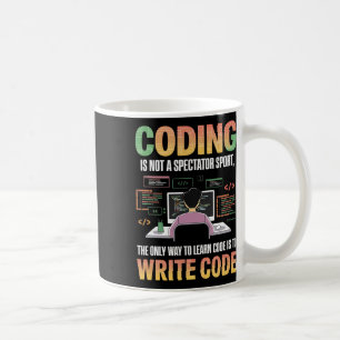 Taza De Café La Única Forma De Aprender El Código Es Codificar