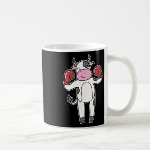 Taza De Café La vaca hace el boxeo