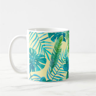 Taza De Café La vegetación exuberante de las plantas tropicales