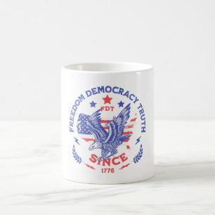 Taza De Café La verdad de la democracia de la libertad - FDT