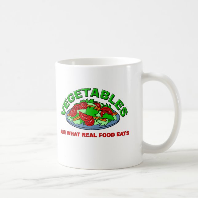 Taza De Café La verdadera comida come graciosamente Mug (Derecha)