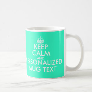 Taza De Café La verde menta KeepCalm asalta la plantilla del