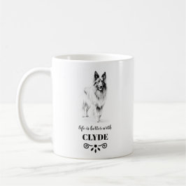 Taza De Café La vida belga de Tervuren es mejor con el perro Pe