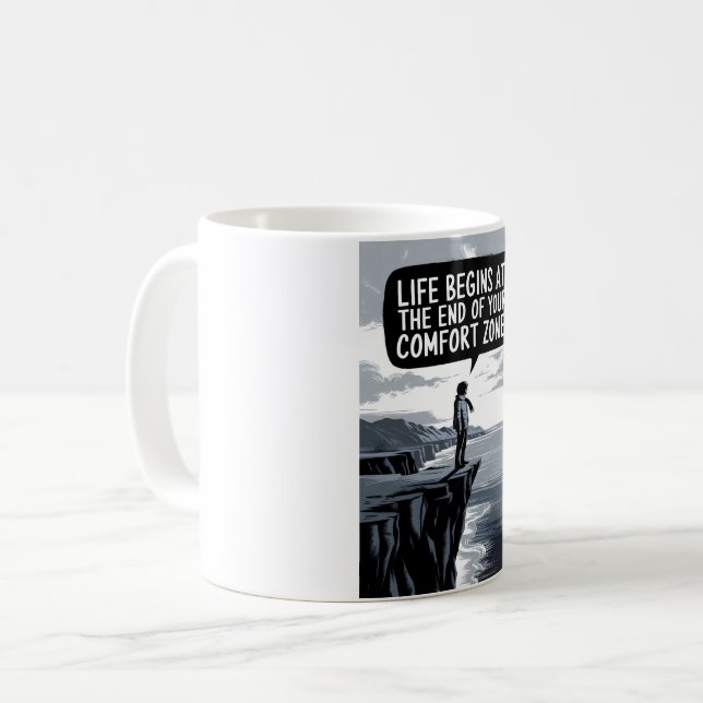 Taza De Café La vida comienza al final de tu zona de confort (Anverso izquierdo)