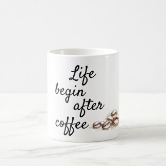 Taza De Café La vida comienza después del café