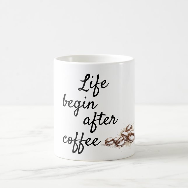 Taza De Café La vida comienza después del café (Centro)
