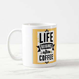 Taza De Café La vida comienza después del café