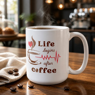 Taza De Café La vida comienza después del café