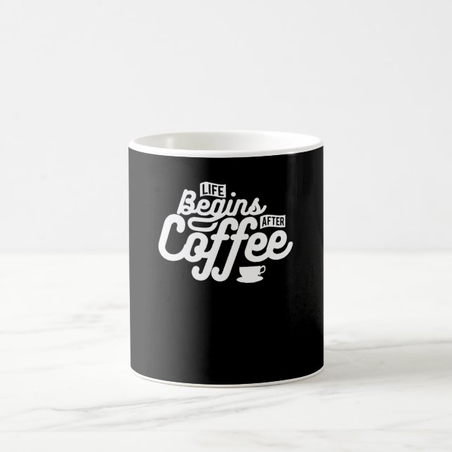 Taza De Café La vida comienza después del café (Centro)