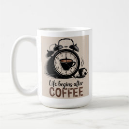 Taza De Café La vida comienza después del café clásico Mug de 1