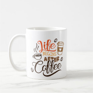 Taza De Café La vida comienza después del café - Gracioso regal